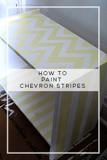 Cheap & Easy Before & After:  How to Paint Chevron Stripes