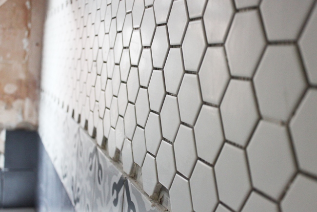 Operation Bathroom Remodel:  Hex Tile Gratification