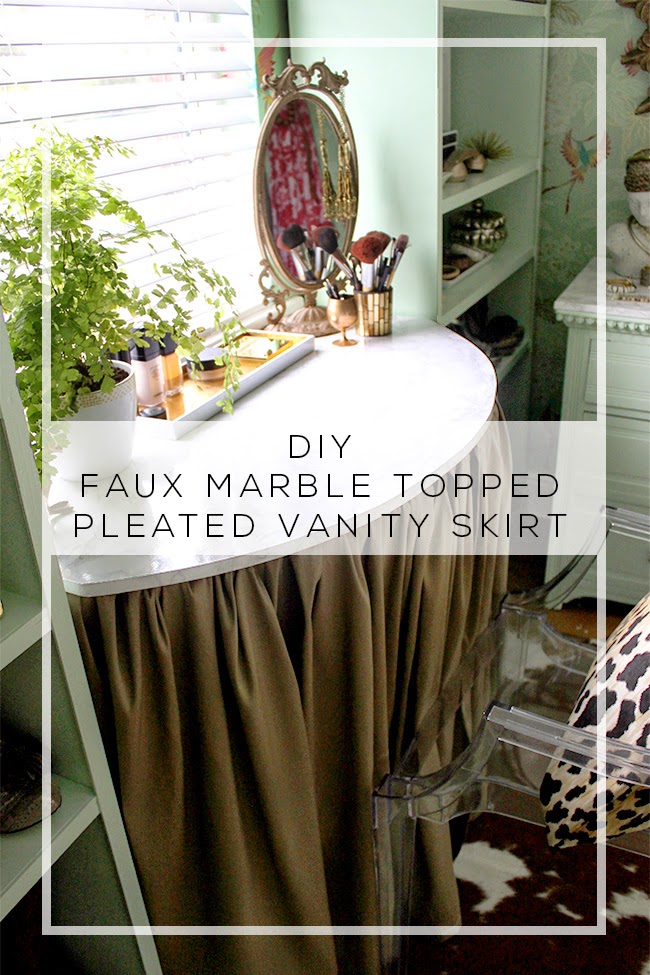 Dressing Room Mini-Makeover: DIY Vanity and Pleated Skirt