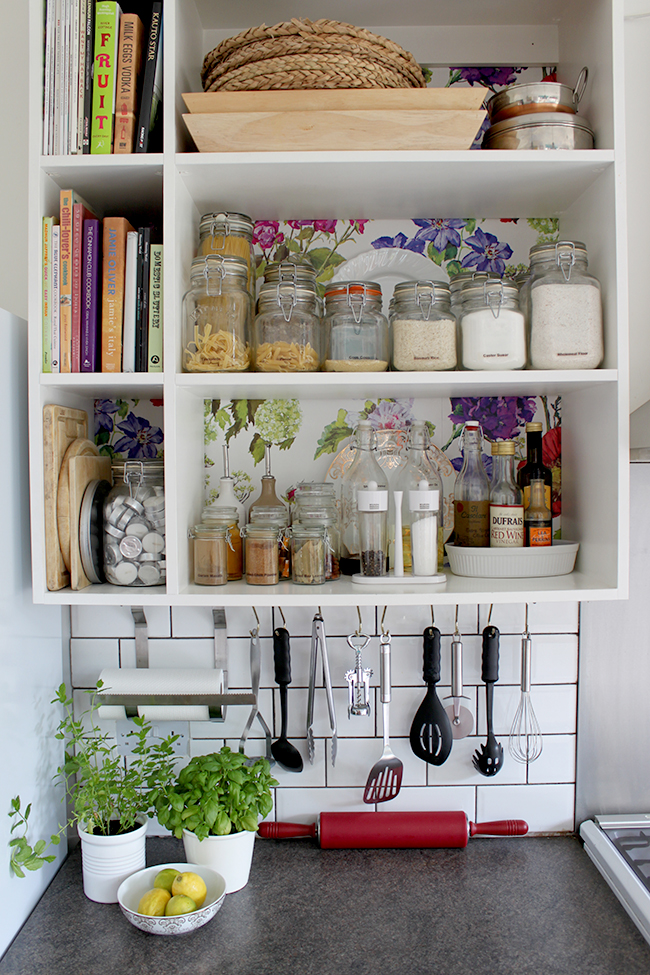 kitchen open shelving