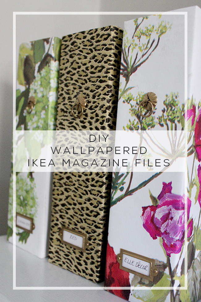 DIY Wallpapered Ikea Flyt Magazine Files