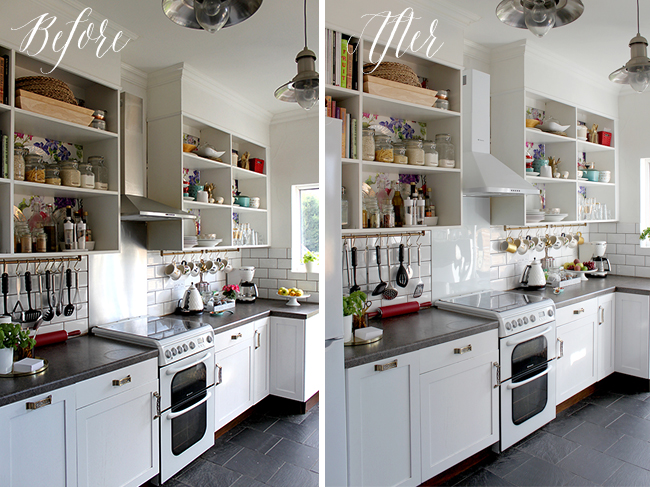 Kitchen Cooker Hood and Splashback Before and After