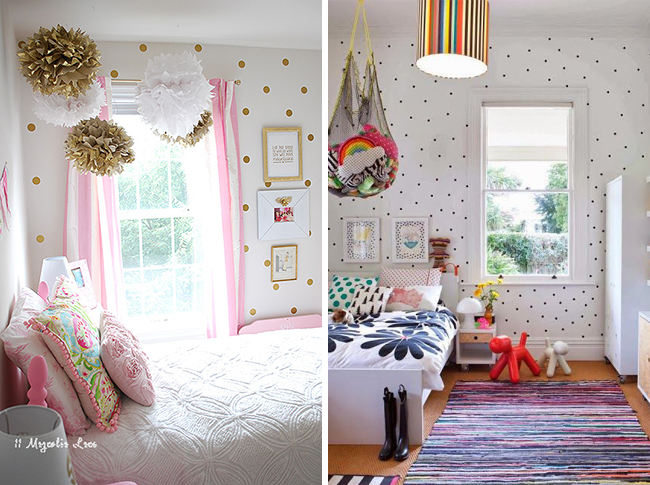 Using Polka Dots Girls Room