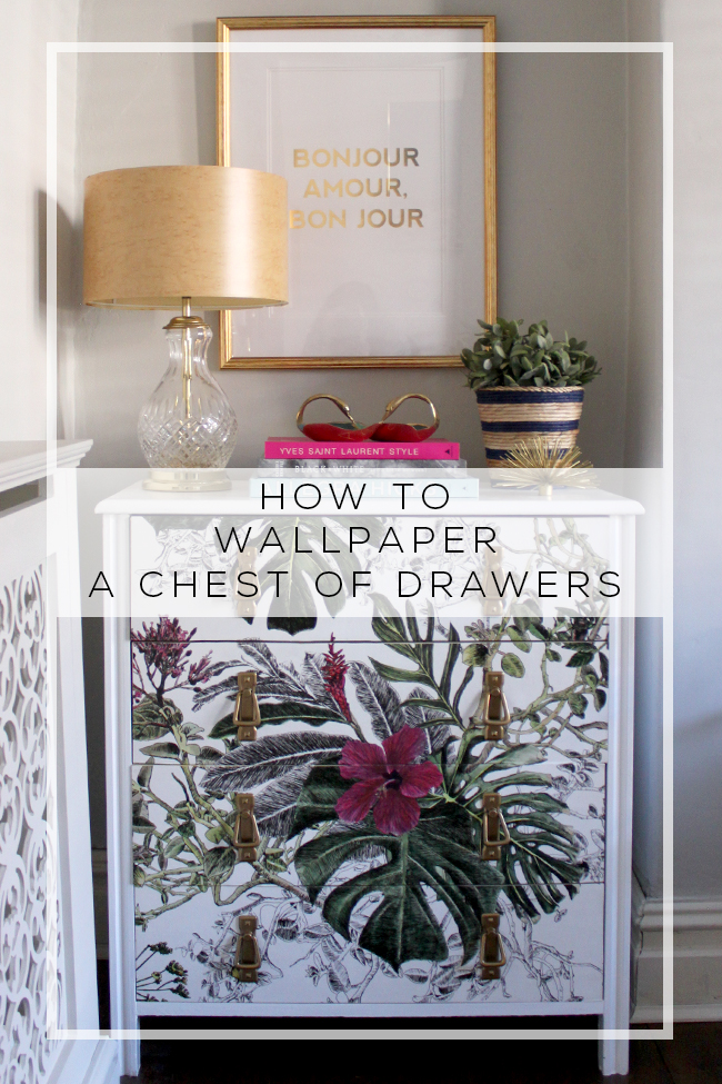 Once More With Feeling: DIY Wallpapered Chest of Drawers