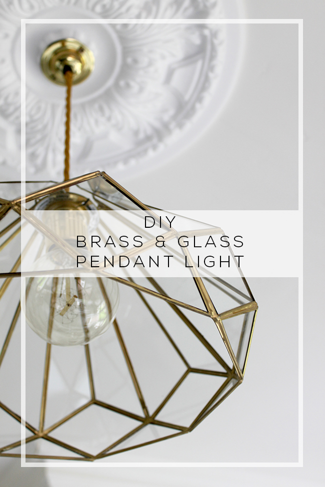 DIY Brass and Glass Pendant Light