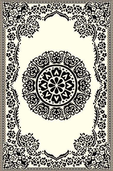 Boho Black and White Outdoor Rug