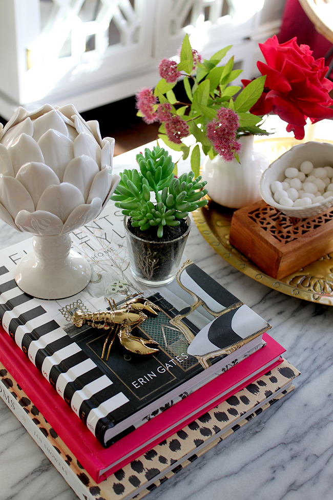 Swoon Worthy - coffee table vignette styling