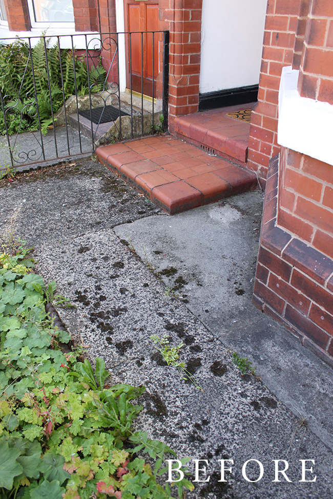 Swoon Worthy front patio before 1