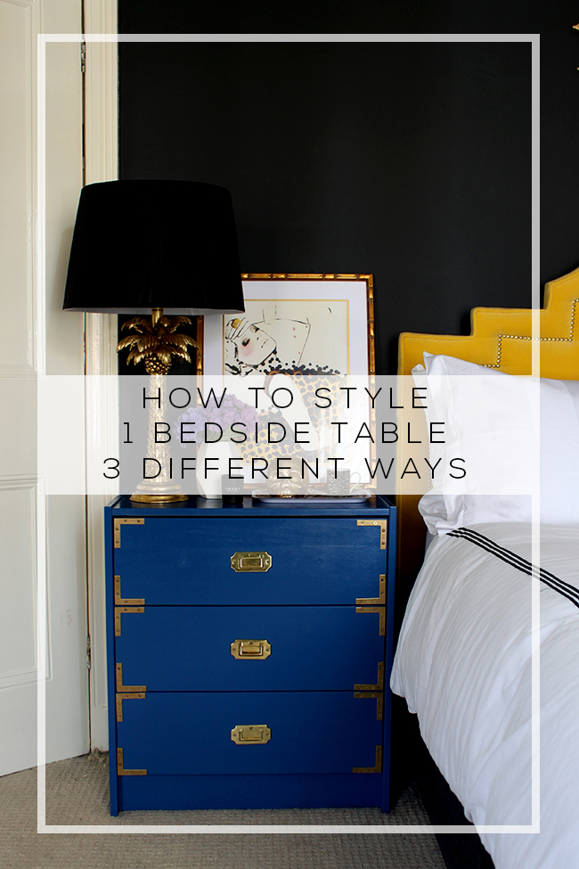 I'm sharing three different looks and giving my advice on how to style a bedside table. Check out my post for styling tips, how to advice and more!