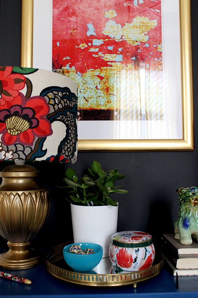 Check out my tips on how to style a bedside table and create a Boho Brights look