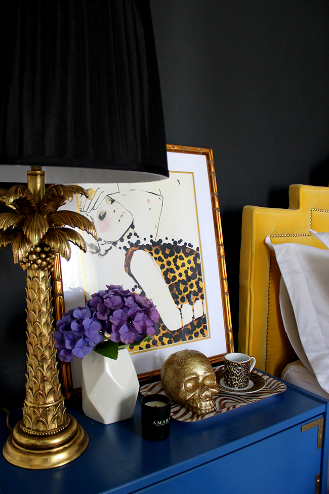 Does your bedroom have a Glamorous Vixen vibe? Find out how to style a bedside table to match!