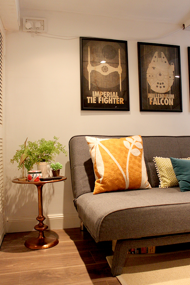 copper table in man cave