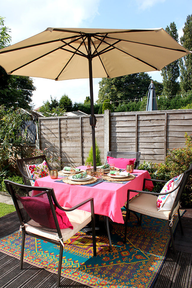 Eclectic Boho Glam Garden Reveal - Swoon Worthy - Garden table and chairs