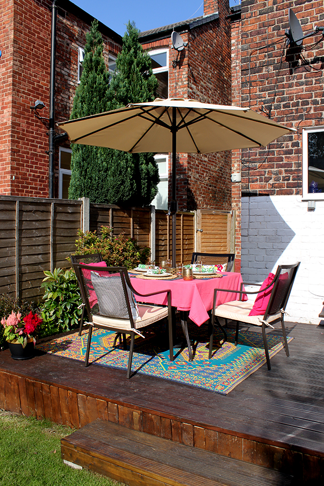 Eclectic Boho Glam Garden Reveal - Swoon Worthy - Garden table and chairs