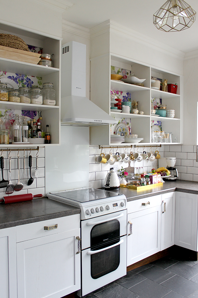 Swoon Worthy - white kitchen with open shelving