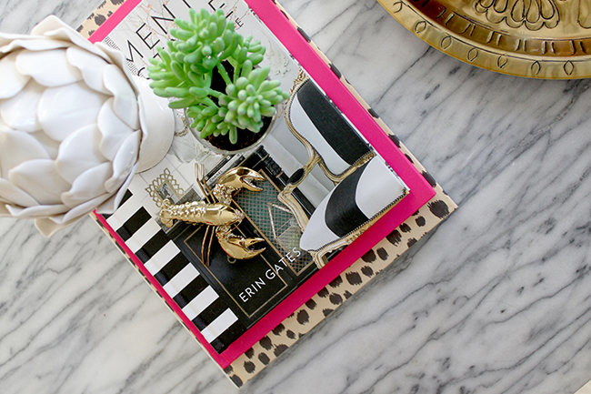 Swoon Worthy coffee table overhead shot