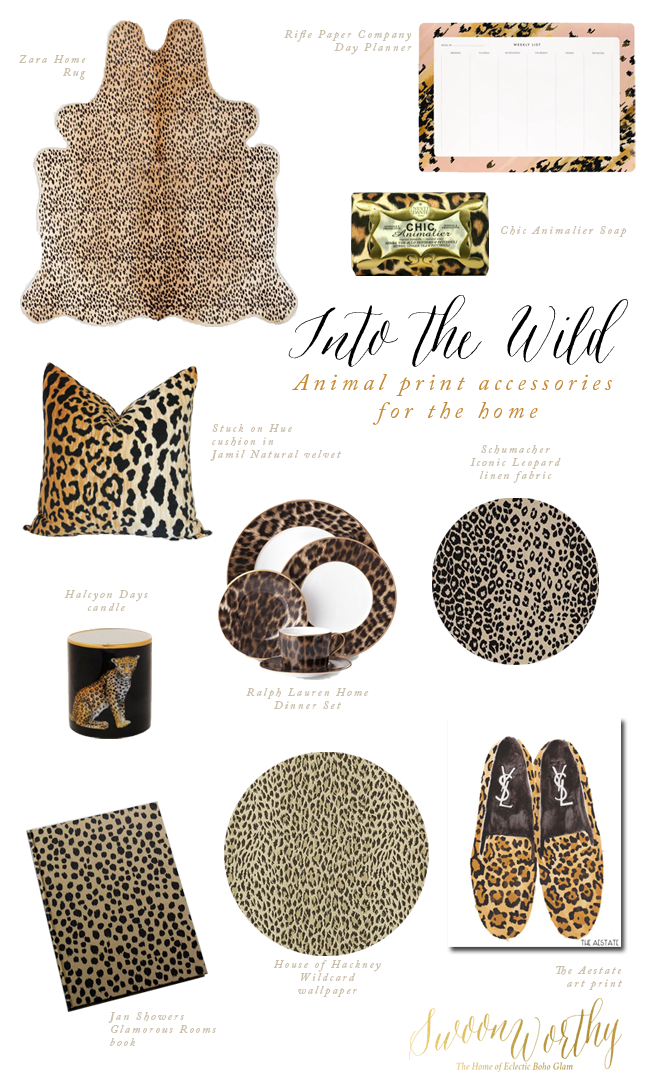 Swoon Worthy - leopard print accessories for home