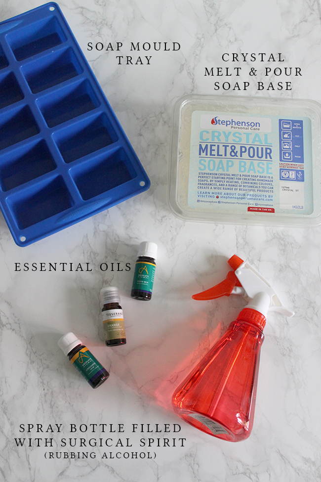 DIY Christmas Soap materials