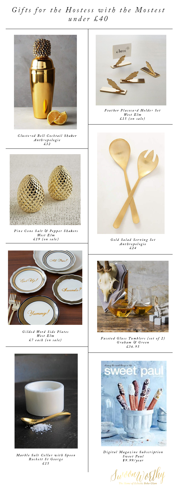 Gifts for the Hostess with the Mostess - Christmas Gift Guide - Swoon Worthy