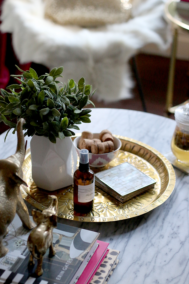 Swoon Worthy - Goals for 2016 - glass mug of tea on white marble coffee table