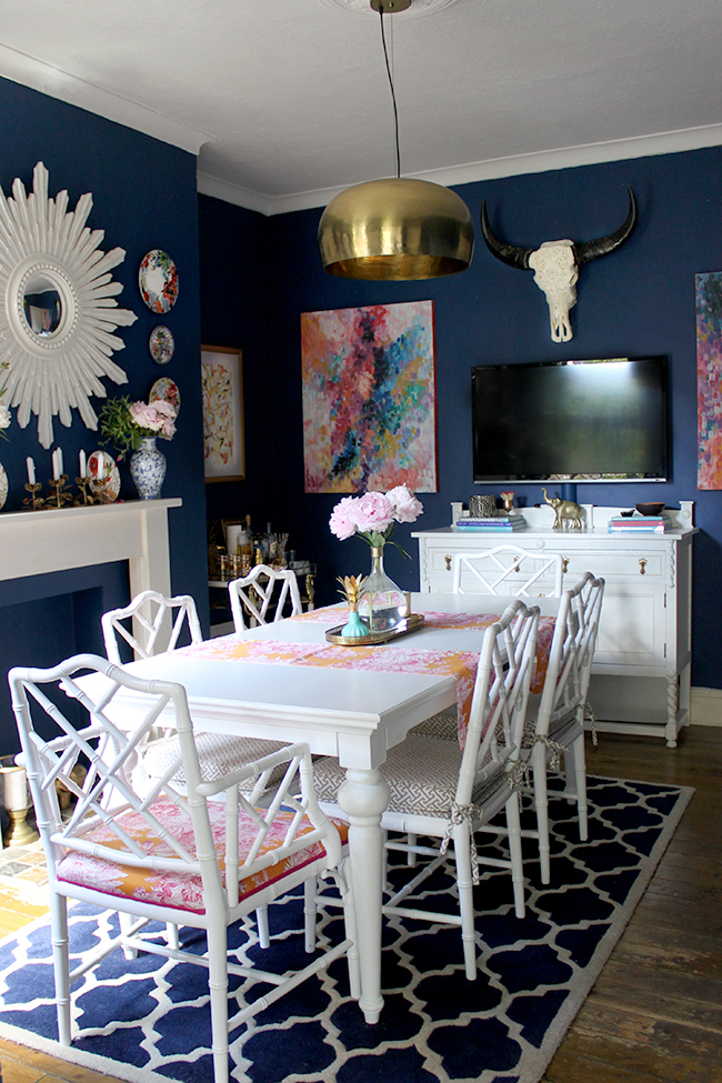 White chippendale chairs dining room - see more at www.swoonworthy.org