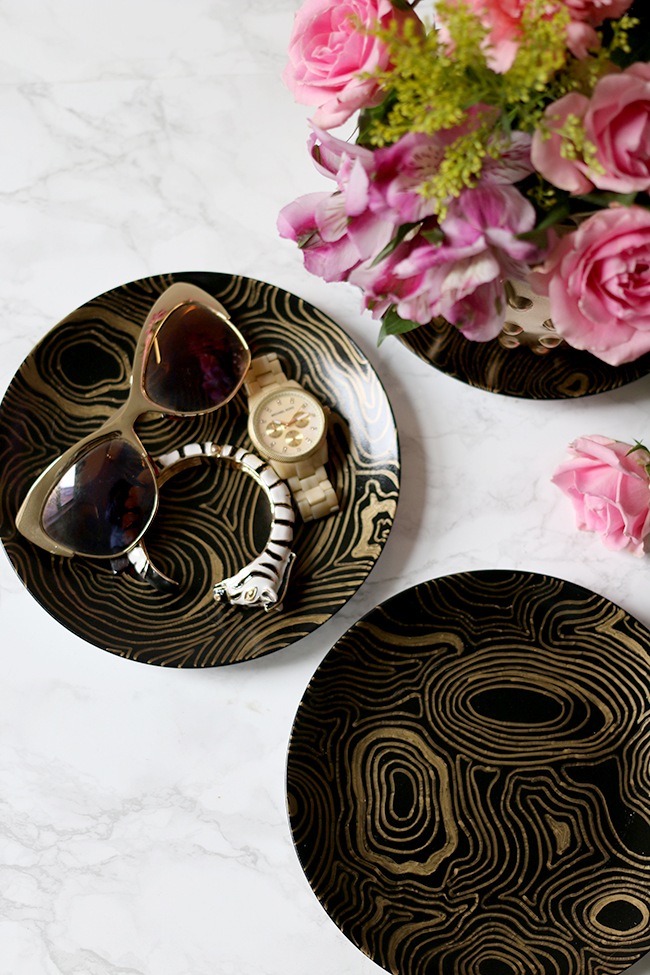 Jonathan Adler Knockoff DIY Malachite Coasters - see more at www.swoonworthy.org