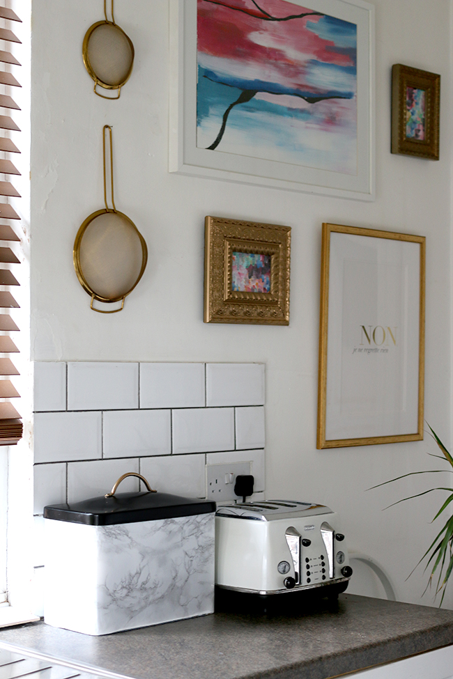 DIY Faux Marble Bread bin