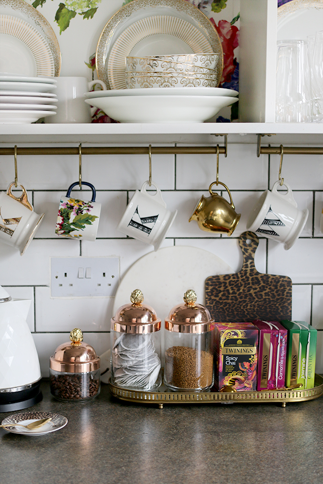 Ruffoni Glass and Copper Jars on my kitchen counter