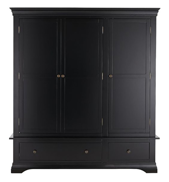 Constance 3 door wardrobe in black from Very