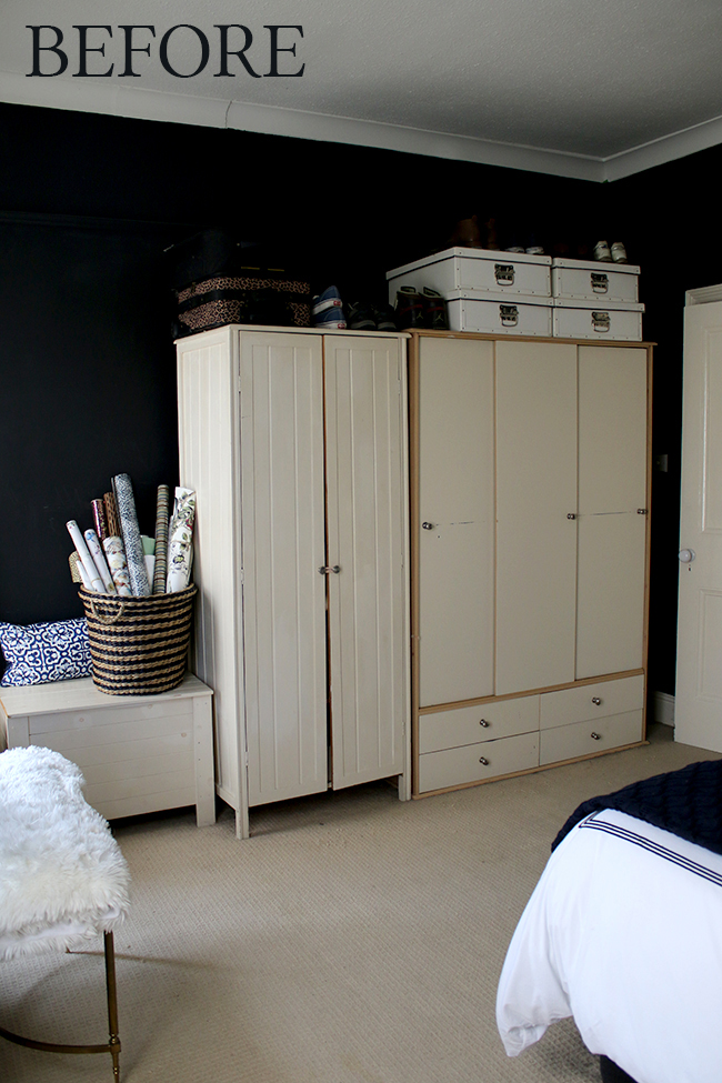 bedroom wardrobes before