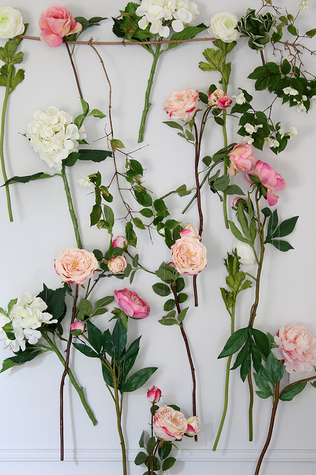 DIY Summer floral photo backdrop