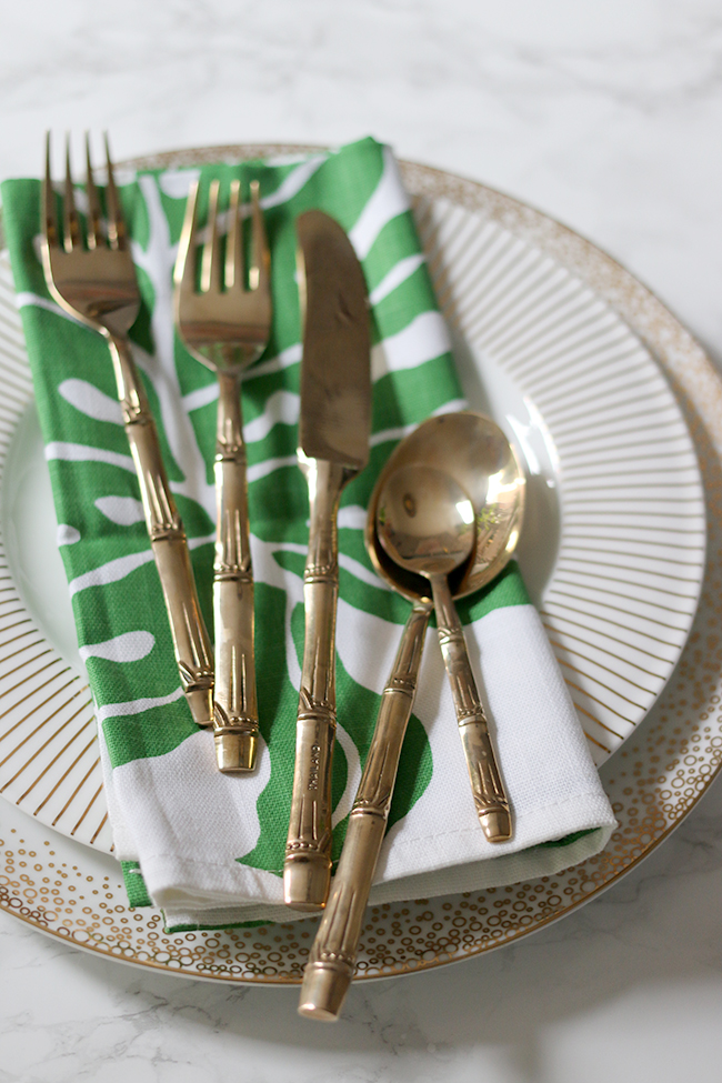 Gold Bamboo Cutlery 1