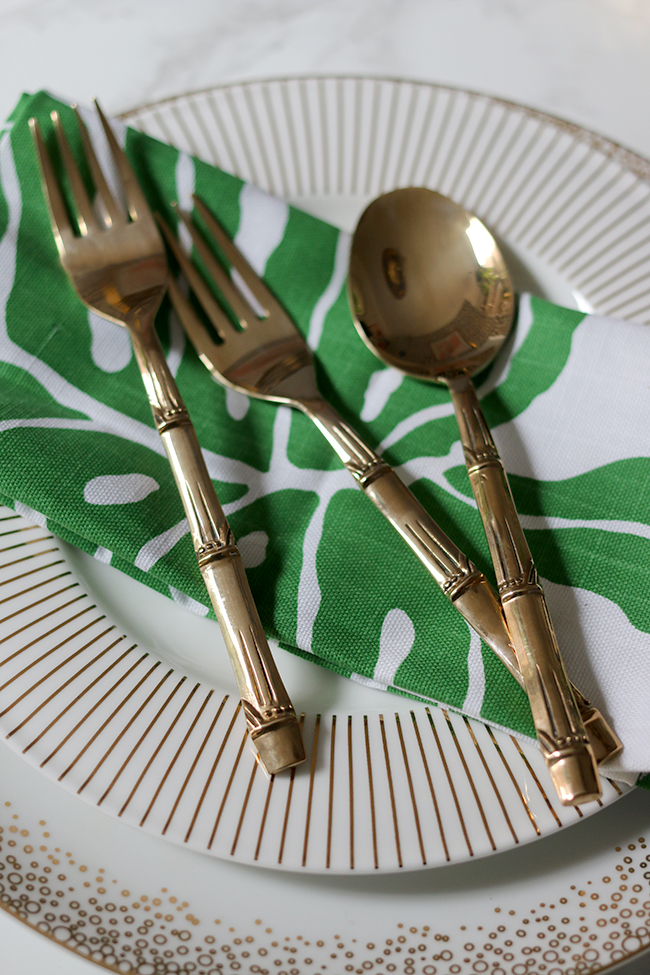 Gold Bamboo Cutlery