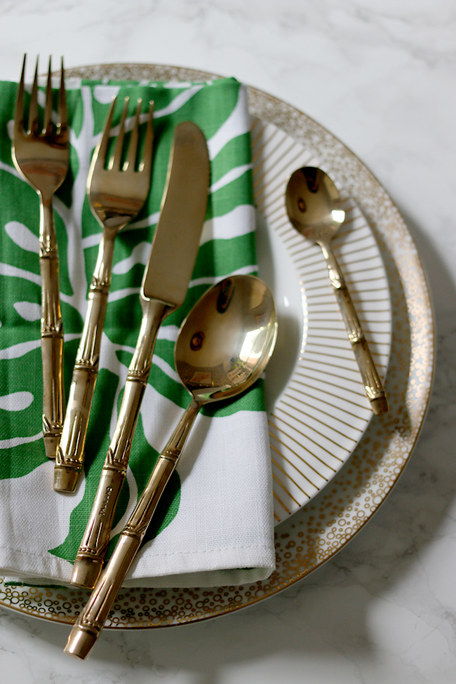 Pretty Utility: Gold Bamboo Cutlery