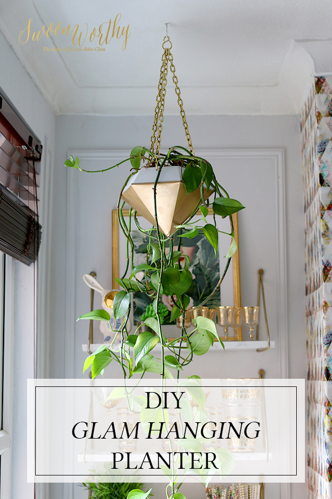 DIY Hanging Planter – From Industrial to Glam!