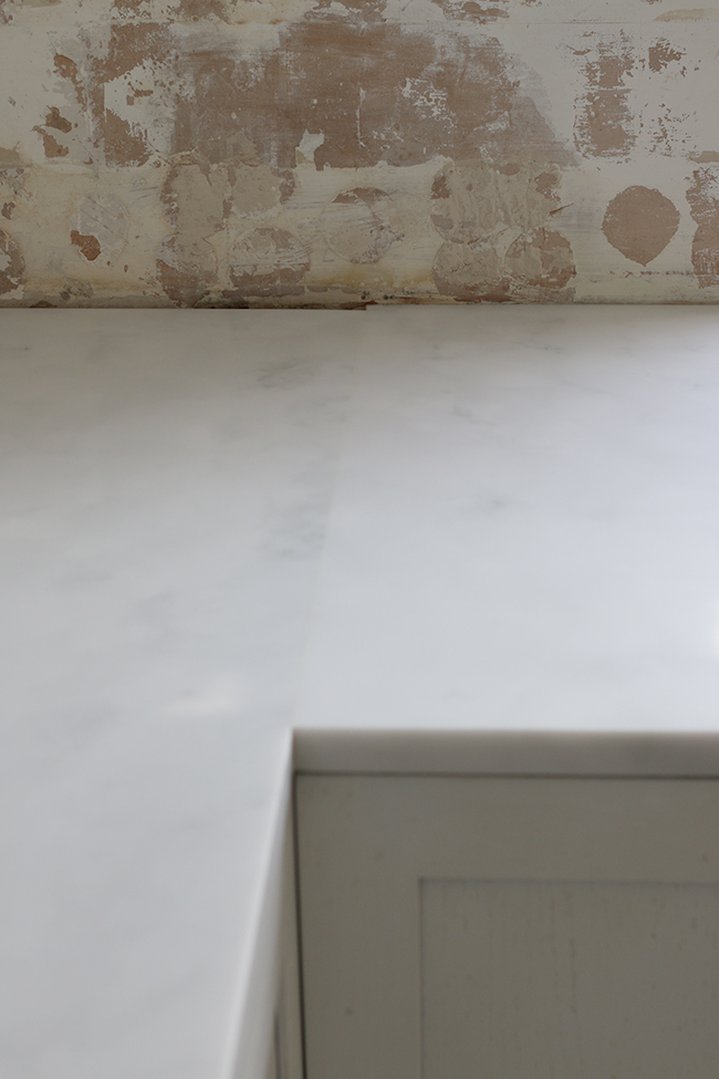 minerva carrara acrylic worktop join