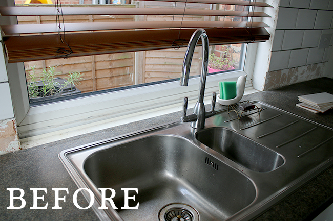 worktop and windowsill before