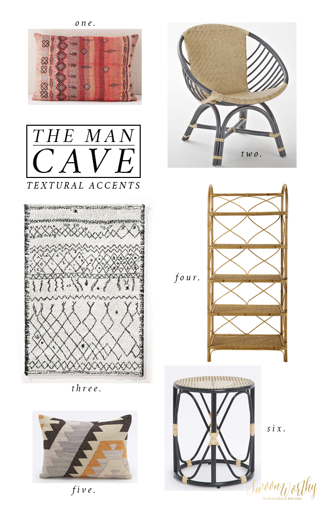 Boho Man Cave Textural Accents