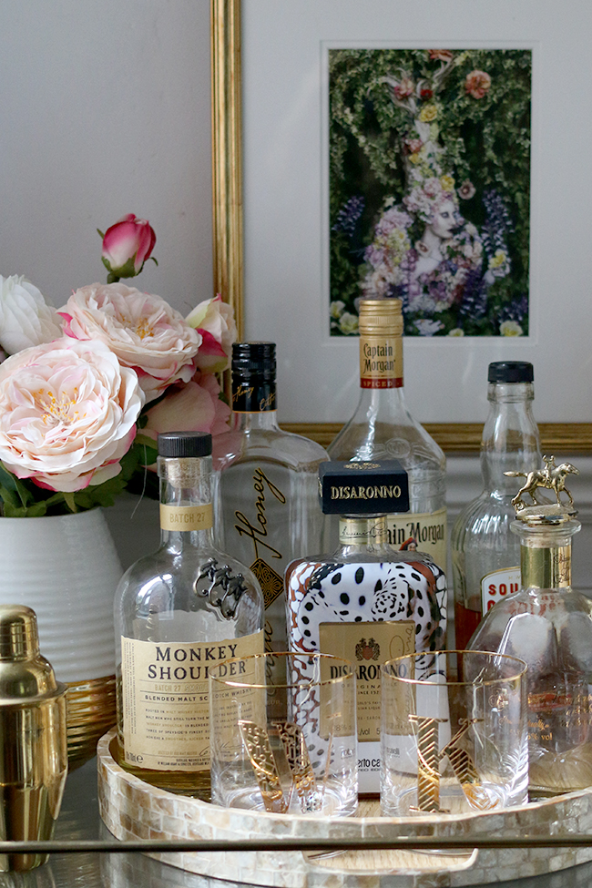 my no-fail formula to styling a bar cart