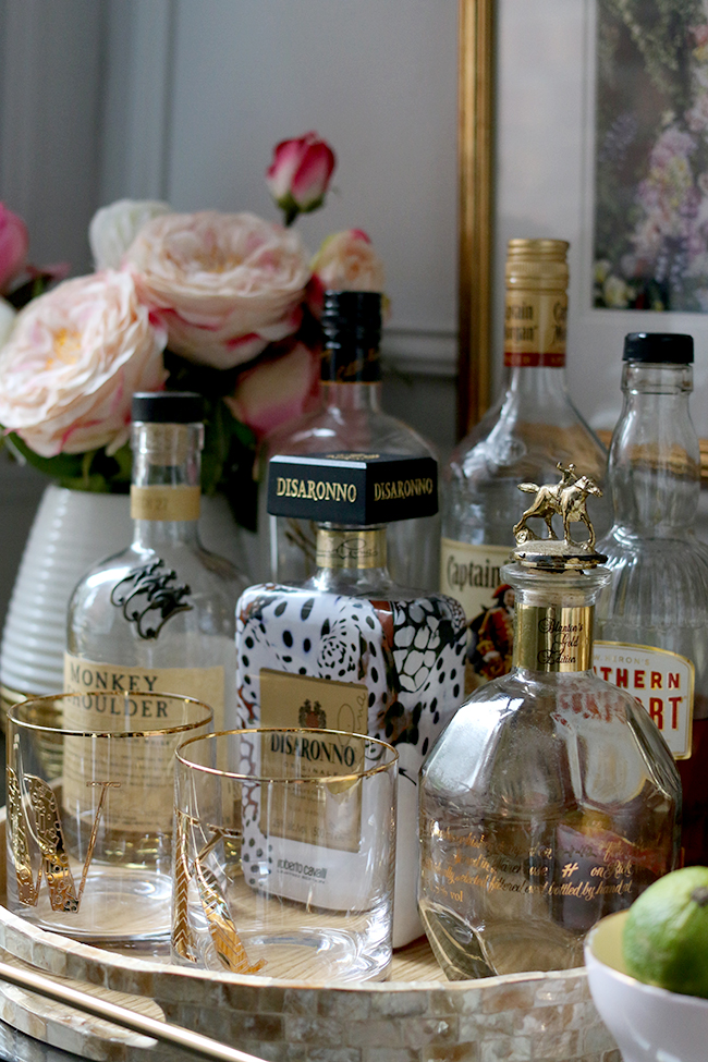 how to style a bar cart