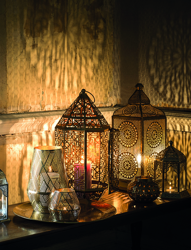 Marks and Spencer candle holders moroccan inspired