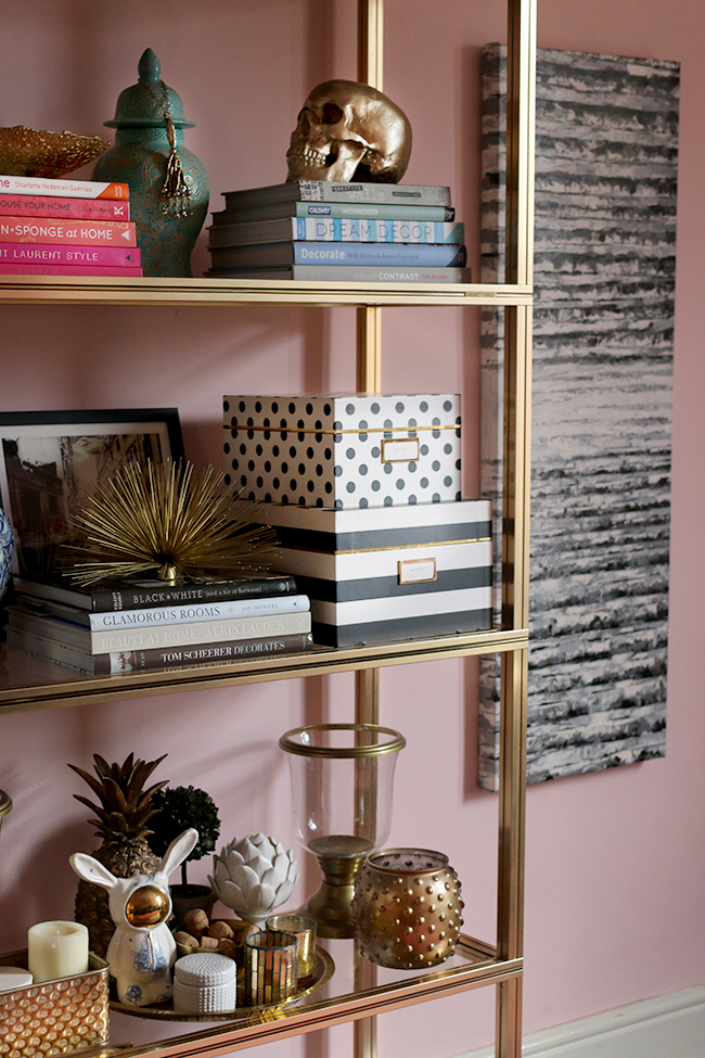 Pierre Vandel gold shelving unit