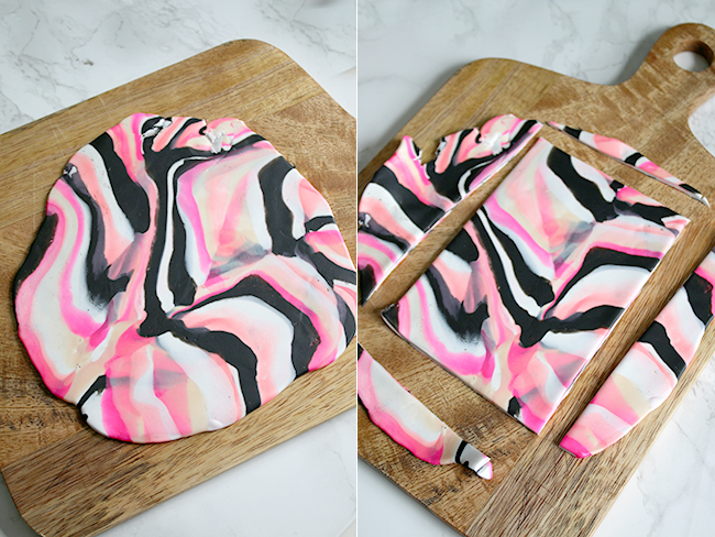 DIY Marble Effect Trinket Dishes from Oven Baked Clay step 8 and 9