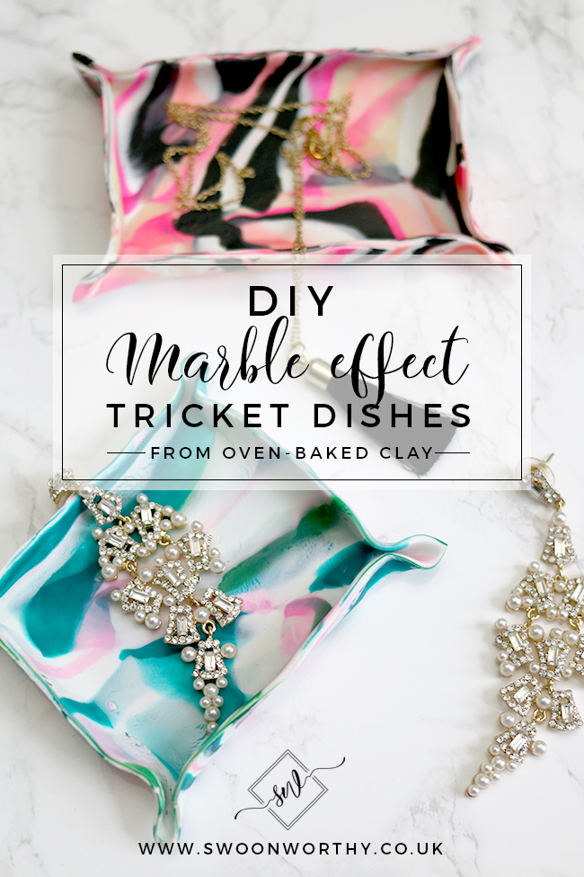 DIY Marble Effect Trinket Dishes from Oven Baked Clay