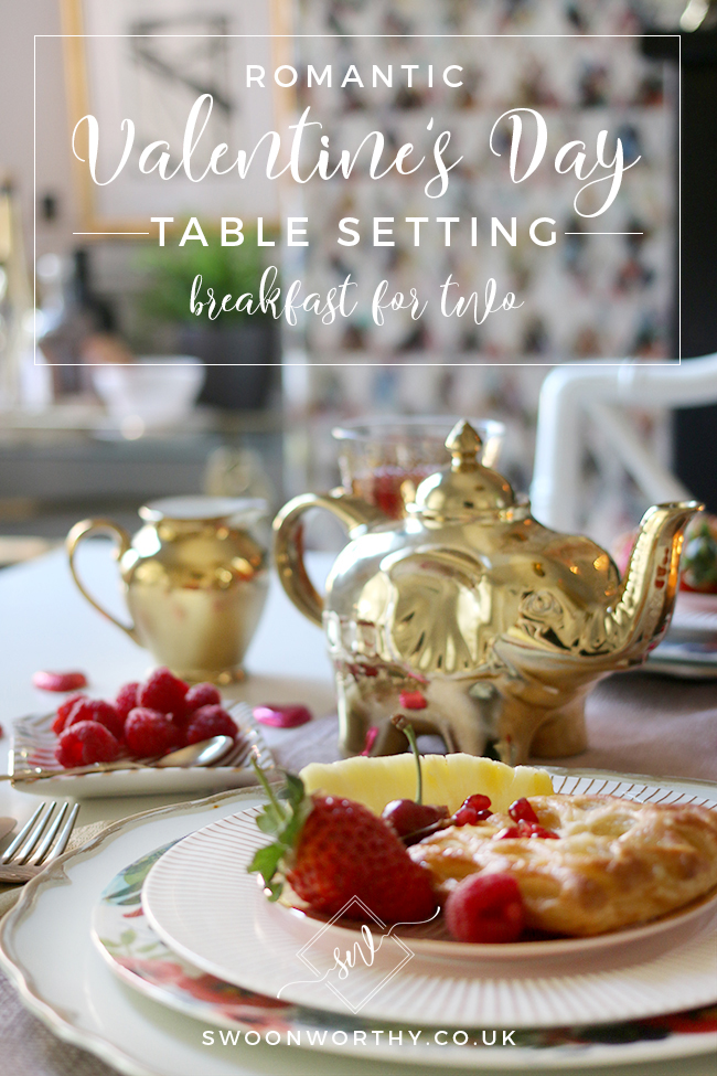 Want to avoid those tacky Valentine's Day cliches but still do something special? Here's how to create a romantic Valentine's Day table setting with breakfast for two.