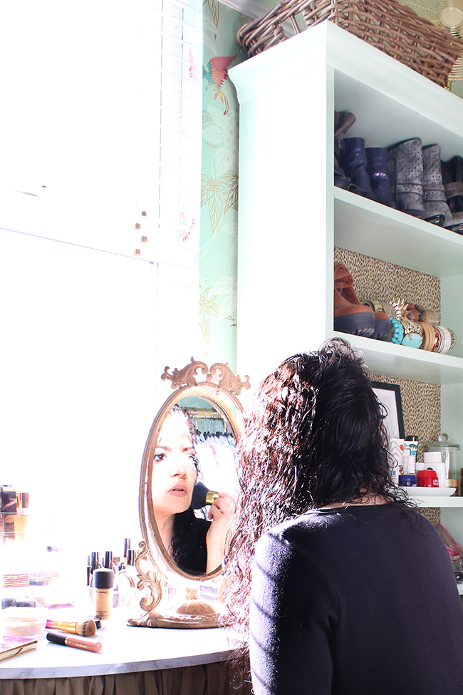 Swoon Worthy dressing room featuring my makeup collection