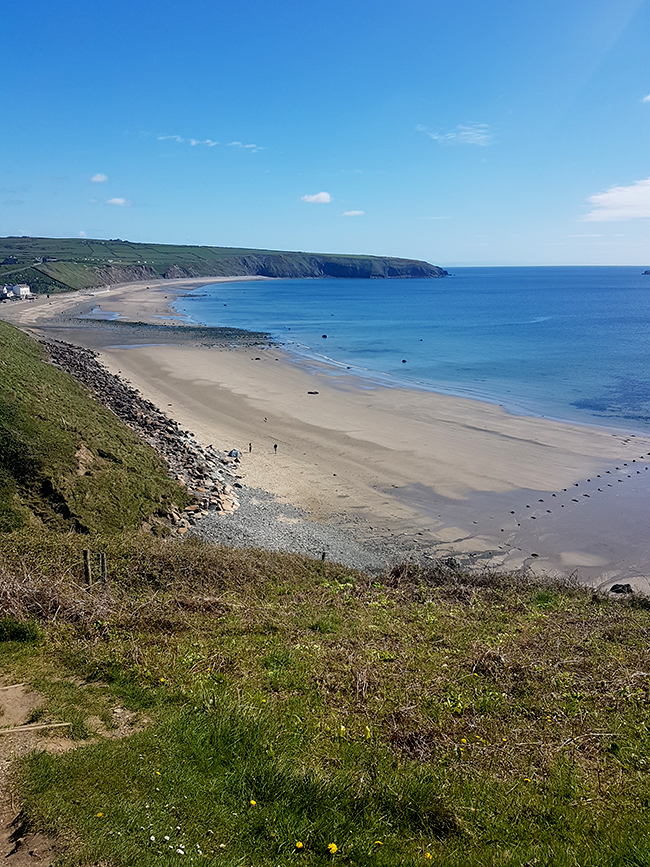 Aberdaron Wales beach from above