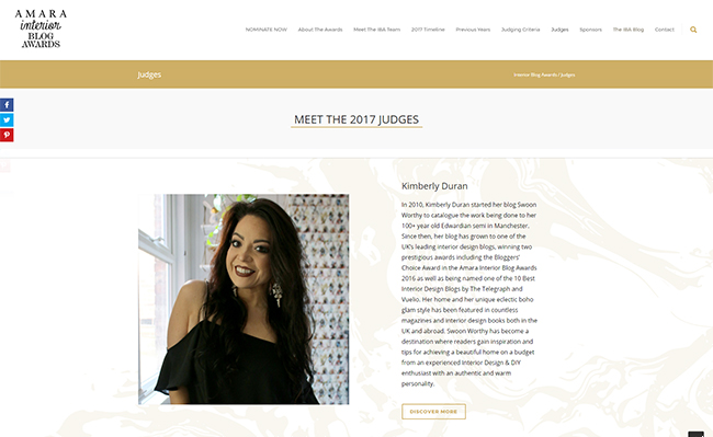 Amara Interior Blog Award Judges Kimberly Duran