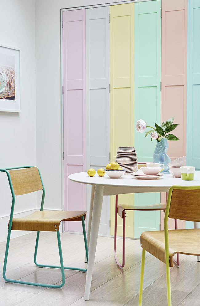 Shutterly Fabulous - Pastel Dining Room Shutters