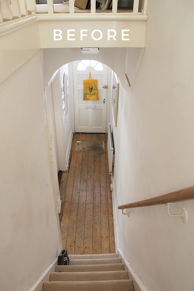 Take a look at the before of our Edwardian hallway